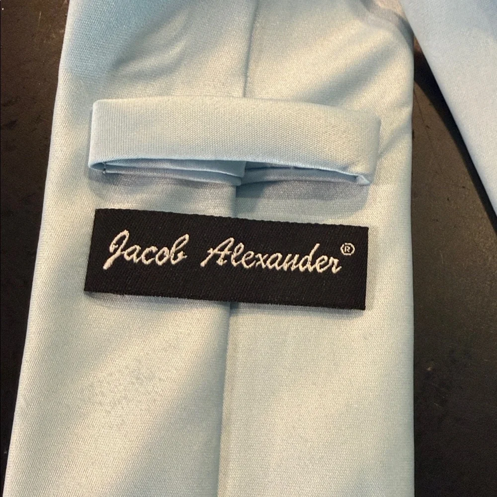 JACOB ALEXANDER Light Blue Men's Tie